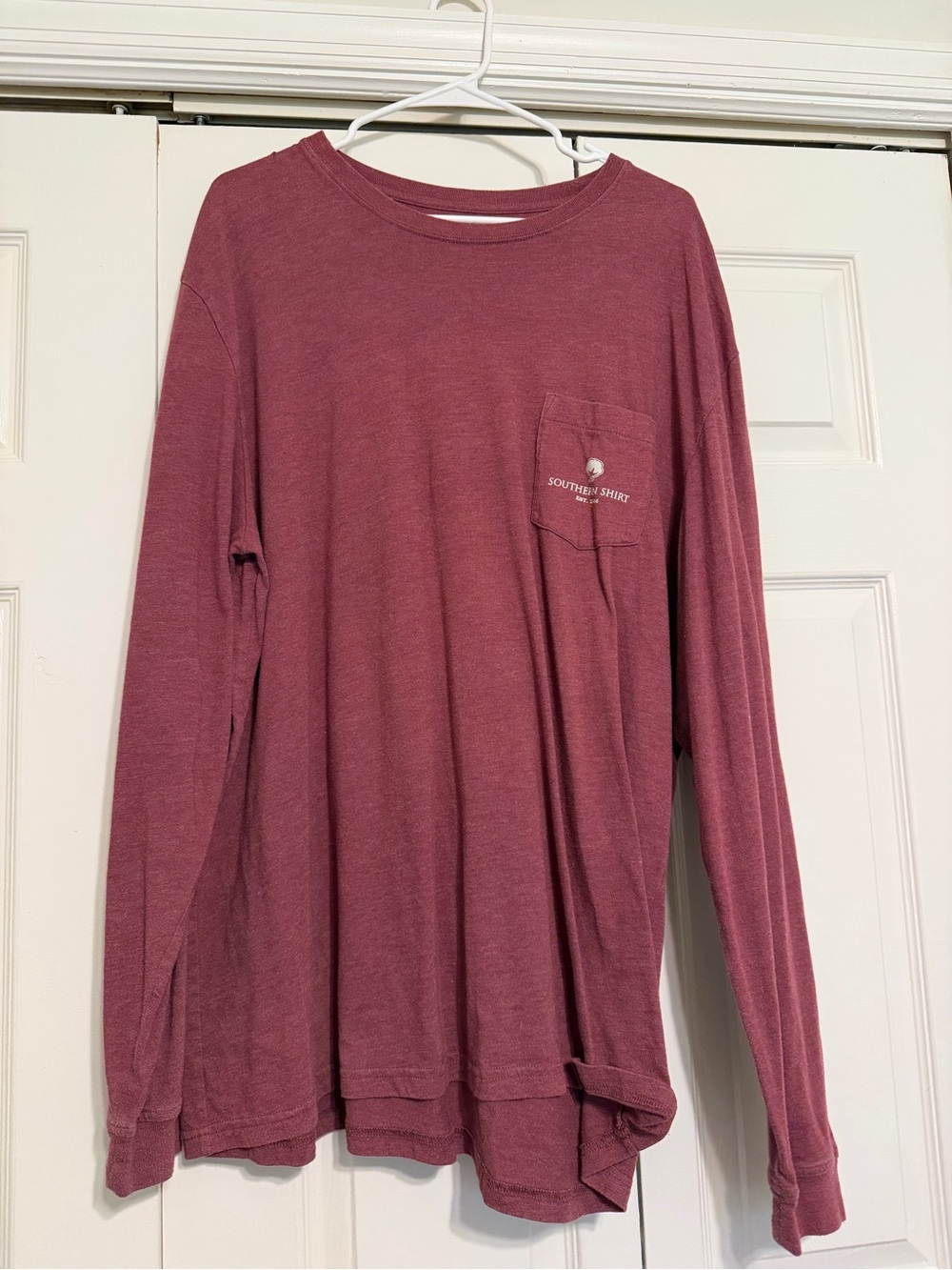 The Southern Shirt Company Long-Sleeve Pocket Tee - Mauve